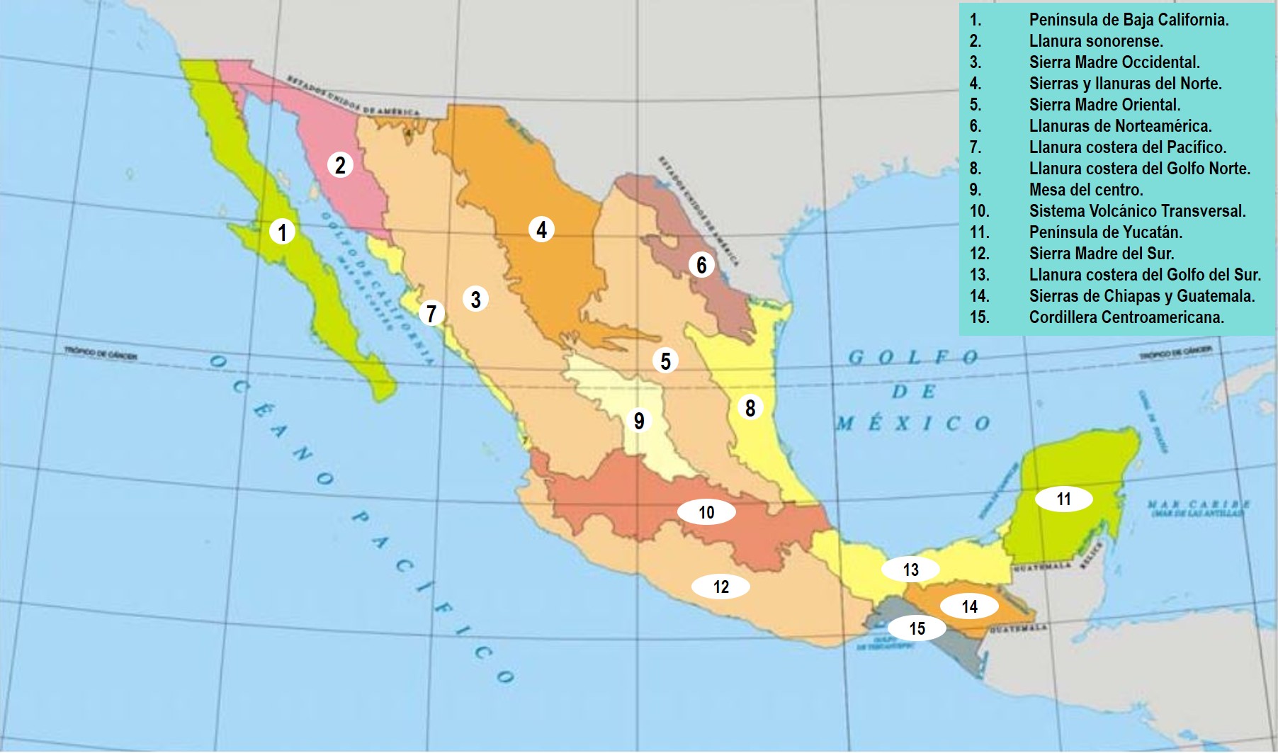 Mapa De Regiones Naturales De Mexico Images Images
